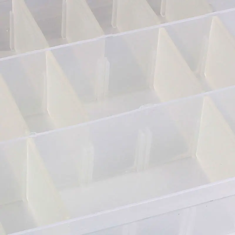 24 отсека коробка для хранения пластиковая коробка ювелирные изделия серьги чехол для коллекции ящик разделитель косметический Органайзер макияж Органайзер