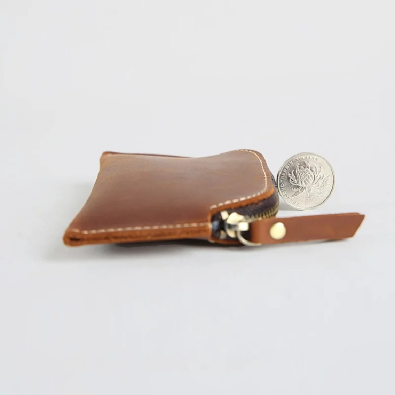 WardWolf портмоне ручной работы из натуральной кожи мини милый держатель для монет Многофункциональный маленький кошелек на застежке карман для монет