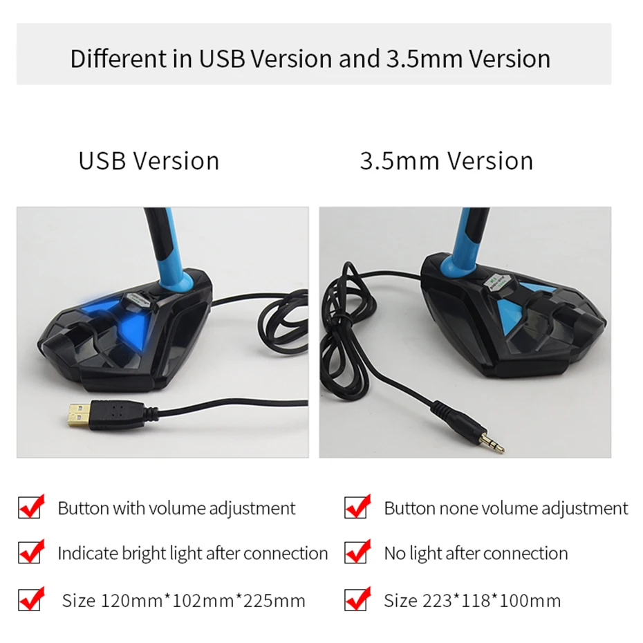 Портативный микрофон для караоке HD USB 3 5 мм Аудио Микрофон компьютера с
