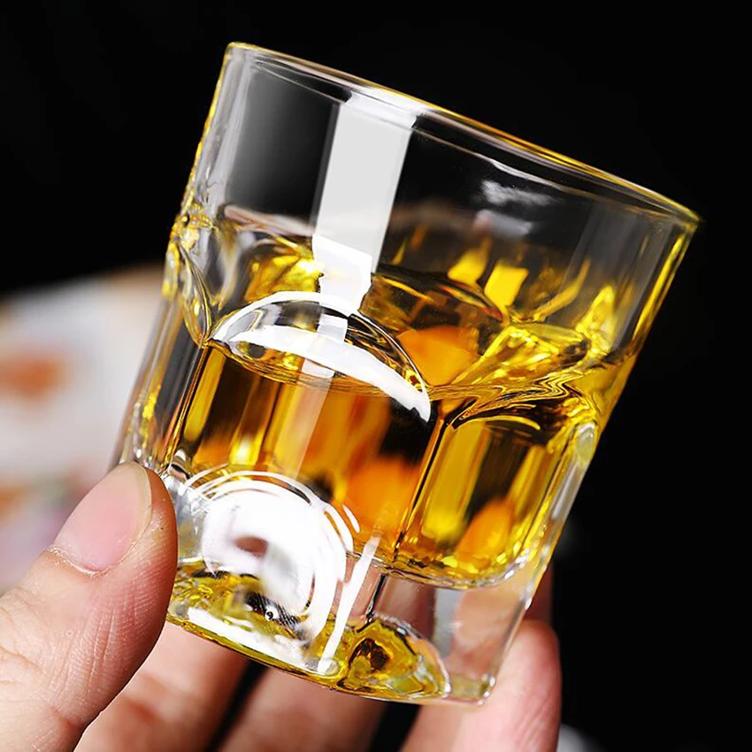 Crystal Hexagon Cup glass 1Pc liquor glass short glass vodka chinese white wine glass Whiskey Rum About 180ml