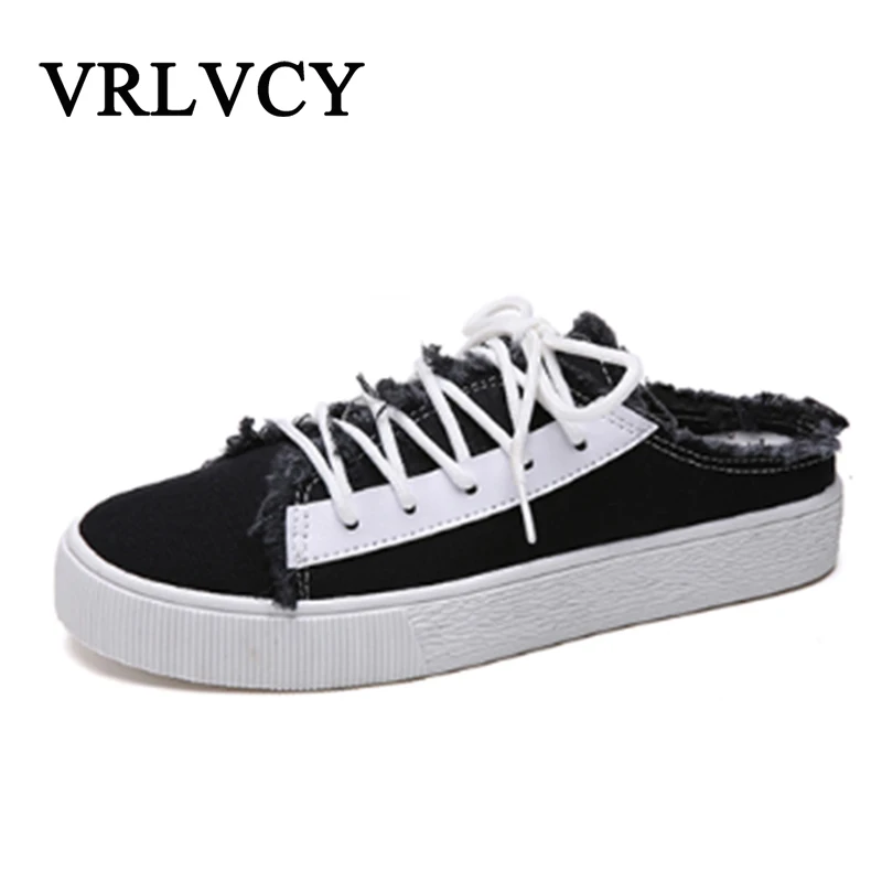 

Women shoes 2018 new white black canvas shoes female spring summer white fashion casual shoes women Tide shoes