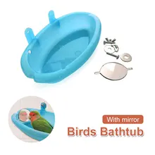 Пластик зеленый открытый птица аксессуары для ванны филиал попугай ванна для Птицы Прекрасный балкон зеркало для ванной лестницы