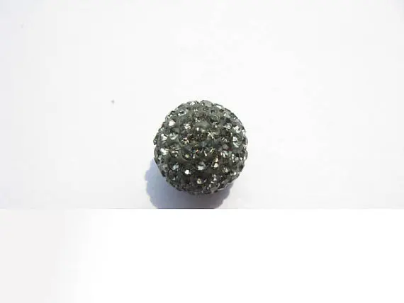 

wholesale grey beads 100pcs 4-16mm Micro Pave Clay Crystal rhinestone Round Ball clear white grey black mixed Charm beads