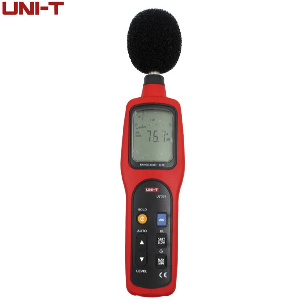 

Digital Sound Level Meter dB Decibel Meter Noise Tester Measuring Instruments 30-130dB with LCD Backlight UNI-T UT351