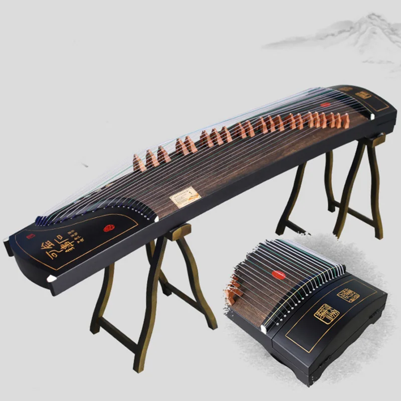 Guzheng новичок преподавание повышение профессионализма введение Wutong Wood guzheng 10 уровень экзамен - Цвет: BLack