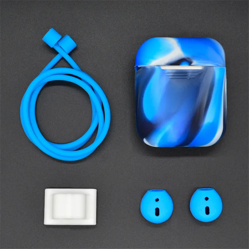 10 Цвета наушники протектор Набор для Apple Airpods Portale силиконовый ремешок чехол