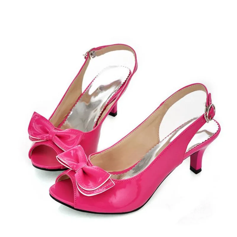 Summer New pattern fashion Europe and America Sweet Bow Fish mouth Women sandals Simplicity temperament Rome Women sandals 34-45