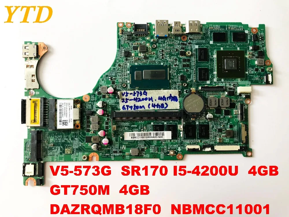 Original for font b ACER b font V5 573G laptop motherboard V5 573G I5 4200U 4GB