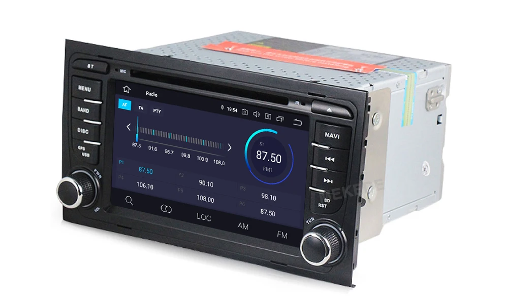 Discount 2 Din Car Multimedia Player GPS Android 9.0 PX5 4+64G DVD Automotivo For Audi A4 S4 2002-2008 Radio WiFi DSP screen 12