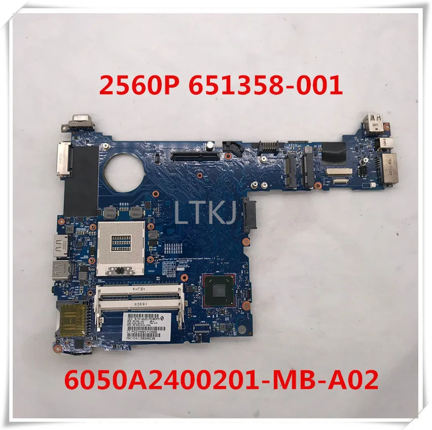 

Free shipping For 2560P 651358-001 Laptop motherboard 6050A2400201-MB-A02 QM67 DDR3 GAM HD3000 100% full Tested