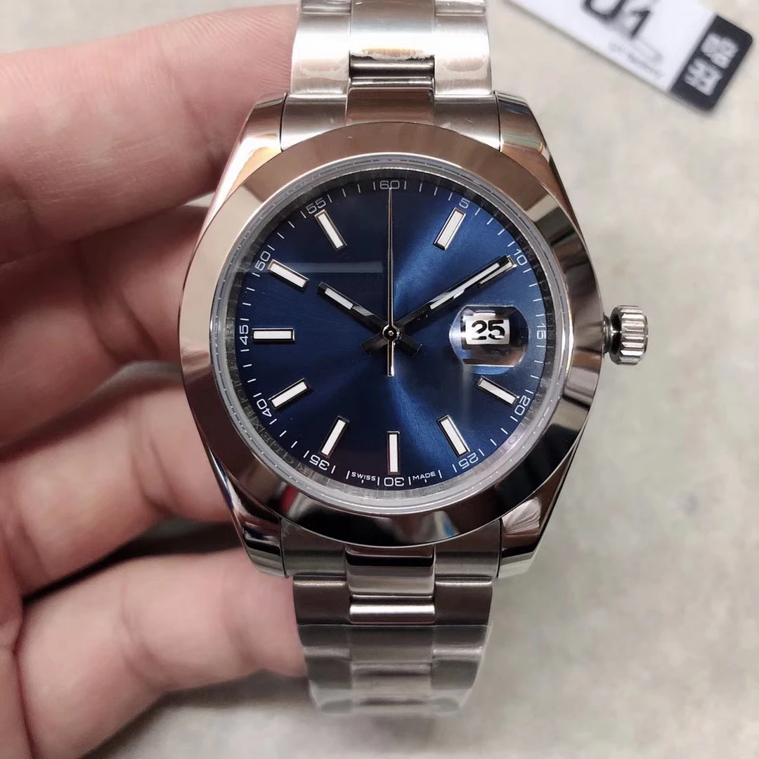 

Aaa Quality Men's Datejust 41MM Blue Dial Date Crown Original Clasp Stainless steel 316L Automtic Mechanical Wristwatches