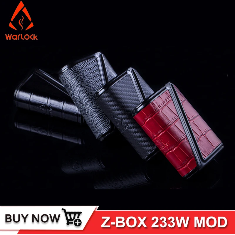 

Original 233W Warlock Z-BOX Mechanical Mod Rofvape TC Mod Leather Design Big Power Electronic Cigarette Mod vape Z box