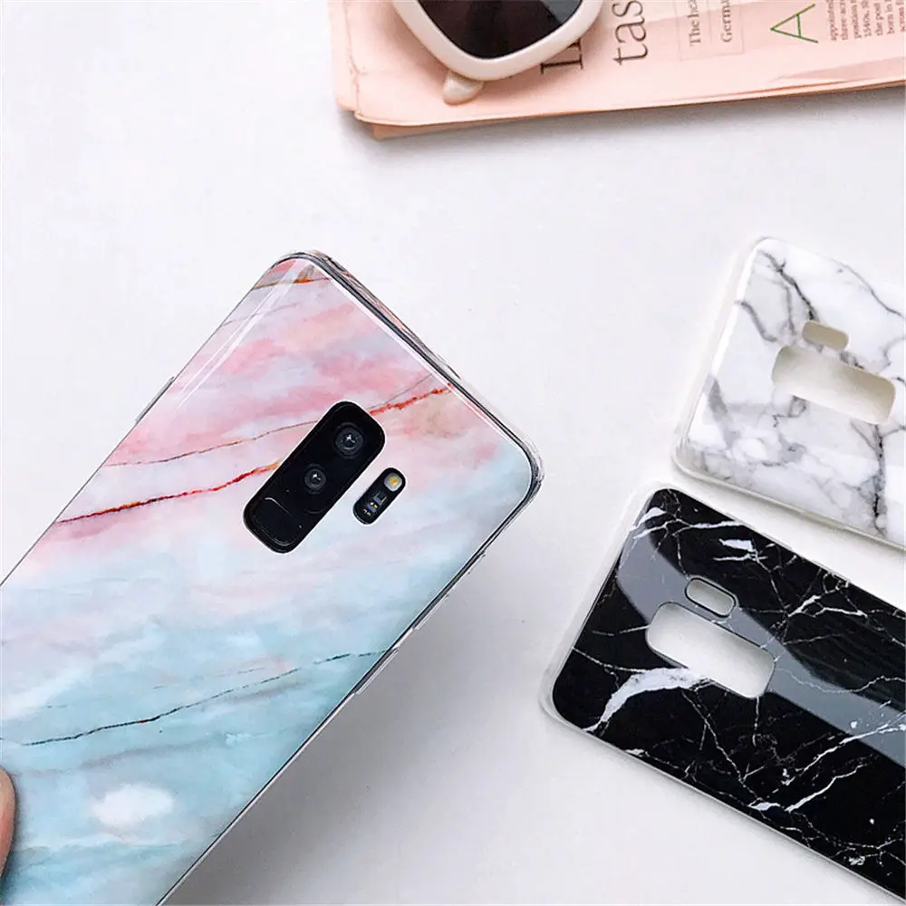 Мрамор силиконовый чехол для samsung Galaxy S10 S10E S9 S8 A6 Note 8, 9, 10, плюс A7 A9 S7 край A10 M10 A30 A20 A50 A70 чехол Крышка