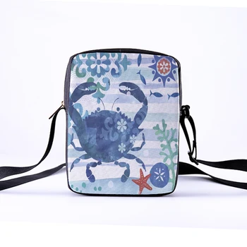 

CROWDALE Women Crossbody Bags Marine life tortoise Printing for Kids Girls Casual Mini Female Child Messenger Bags Bolsos Mujer