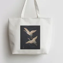 Древний кран японский зонтик Холст сумка хозяйственная сумка с изображением мультипликационных героев школы AN198 AN373 AN374