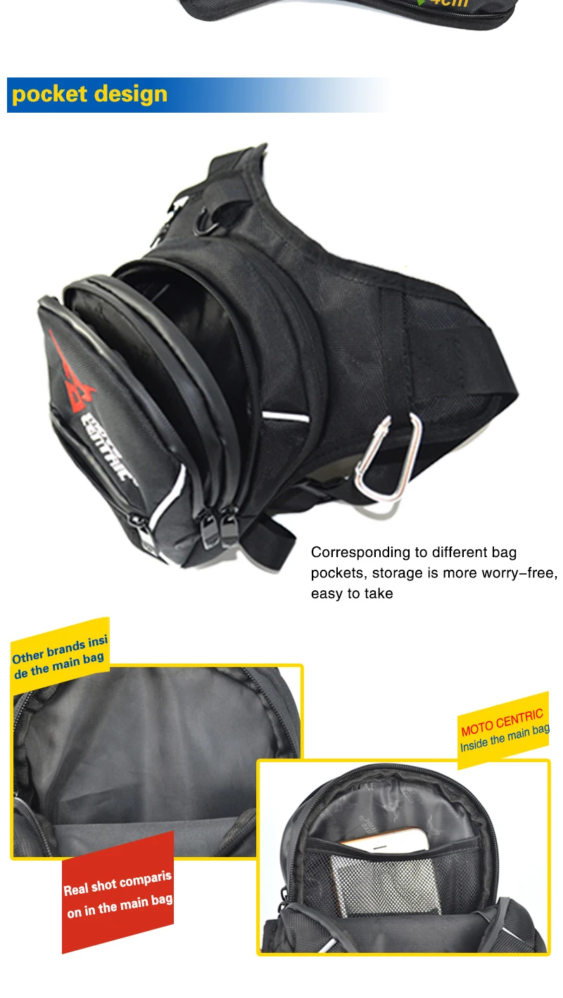 Нейлоновая поясная сумка для ног Водонепроницаемая многофункциональная прочная задняя мотоциклетная сумка для сиденья большой емкости мотоциклетный рюкзак велосипедиста