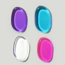 Горячая 1 шт. эллипса моющиеся мягкие Желе силиконовый гель Макияж Фонд Puff для составляют порошок жидкий крем косметический инструмент