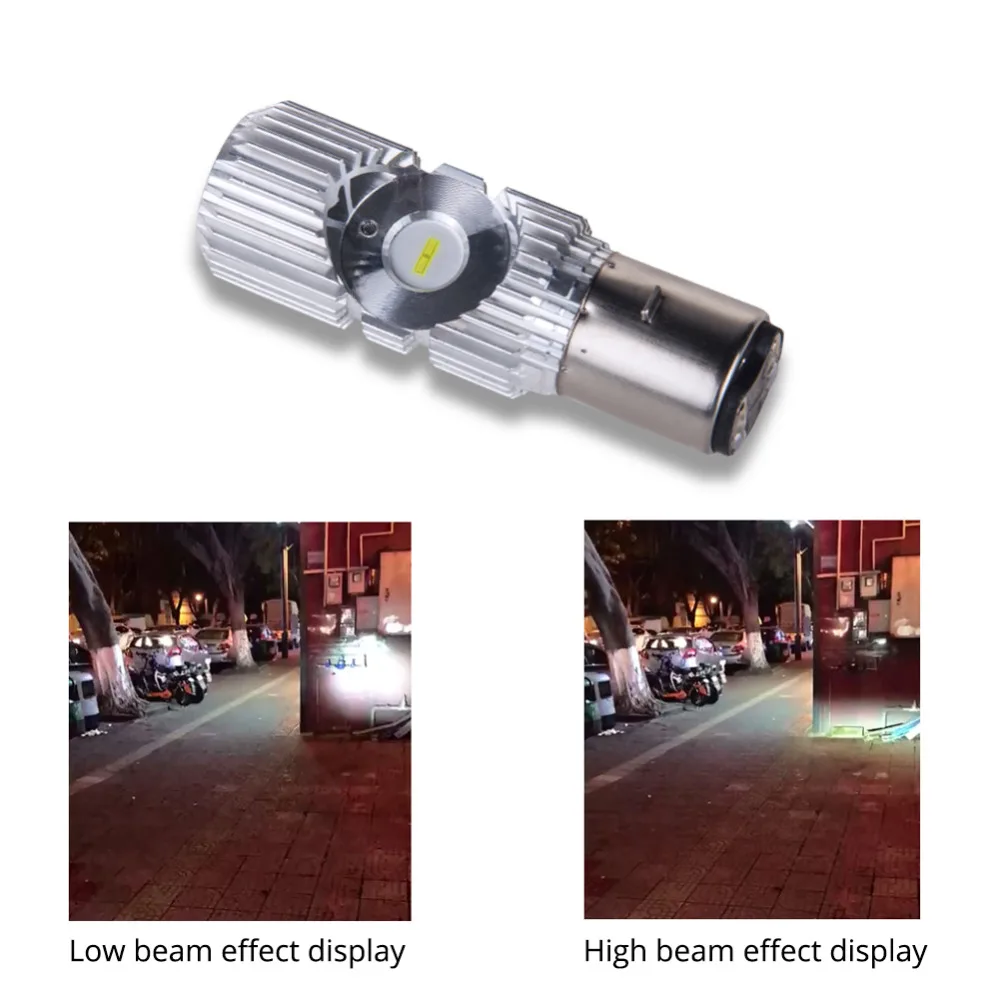Фары для мотоцикла H6 BA20D H4 светодиодный Hi Lo beam Moto фонарь комплект преобразования