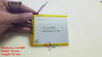 

best battery brand 3.7V,4000mAH,[427093] PLIB (polymer lithium ion battery / TCL) Li-ion battery for tablet pc,mp4,cell phone,sp