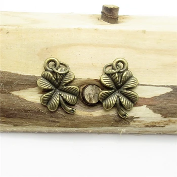 

100PCS (16*11mm ) Antique Bronze Leaf charm pendants fit European bracelet made diy Pendant Jewelry Findings