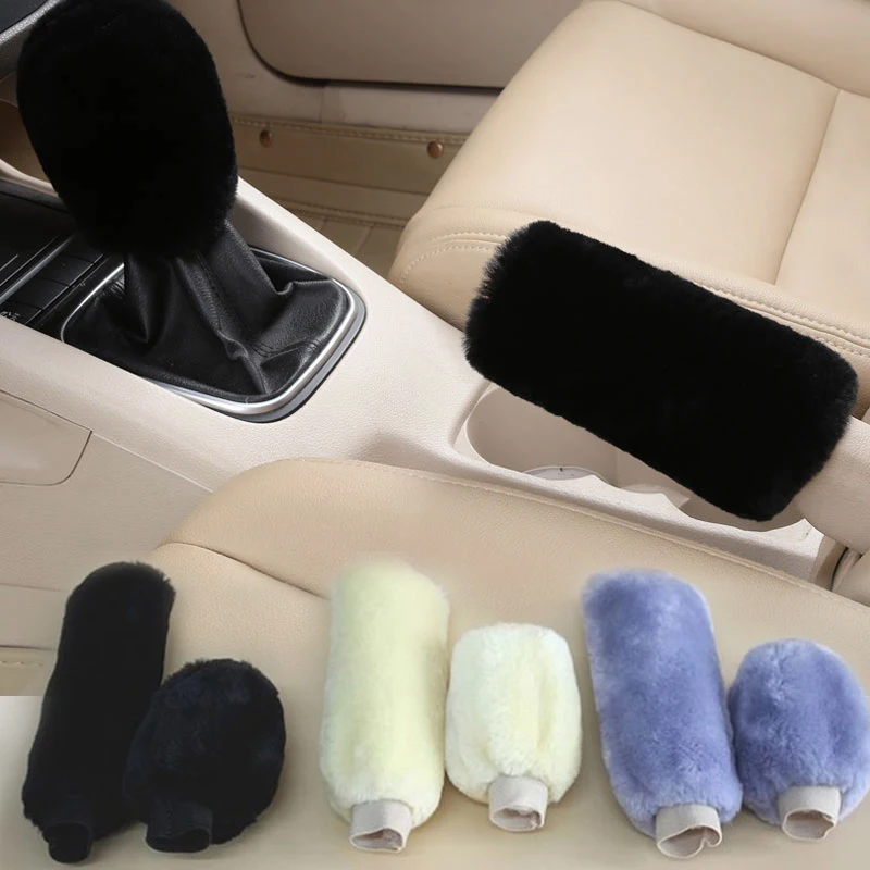 

2pcs High Quality Car Handbrake Grips Gear Shift Knob Cover Hand brake Covers For Ford Focus For Toyota Corolla Auto Accessories