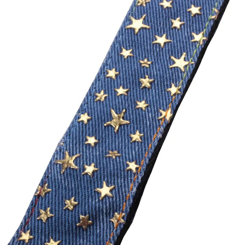 Новый стиль 85-135 см укулеле Ретро синяя джинсовая ткань с золотым пятиконечным звездным хвостом шайба под гвоздь укулеле плечевой