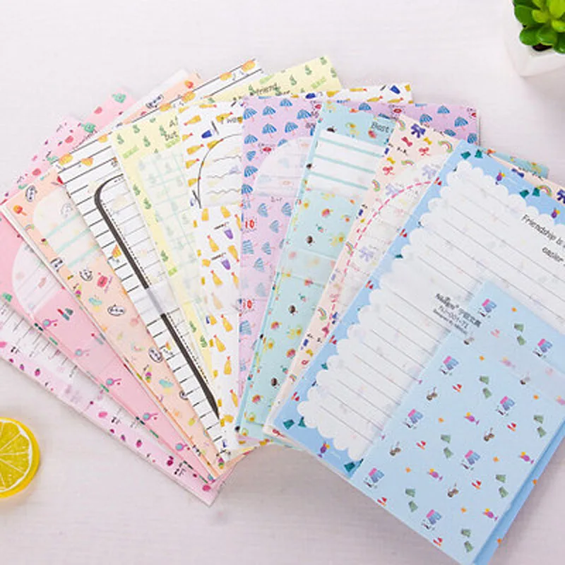 

3pcs Envelop 6pcs Colorful Letter Paper Kawaii Fruits Cakes Big Size Envelopes Writing Paper Set Wedding Letter Invitations Card