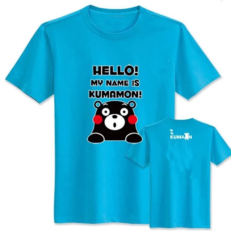 

Cute Unicorn blue Kumamon Lovely Bear t shirt Men's t-shirts cotton tshirt casual t-shirt cartoon boys clothes summer tops tees