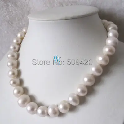 

W&O658>>AAA++ Huge 18" 12.5-15mm White Freshwater Pearl Necklace Grade
