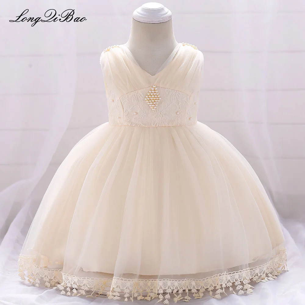 

Baby girl 2018 baby age dress girl lace beaded wine dress wedding dress baby full moon dress