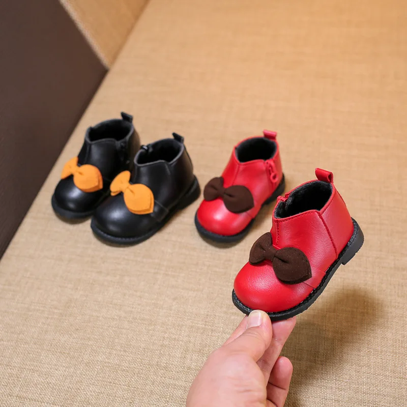 infant red boots