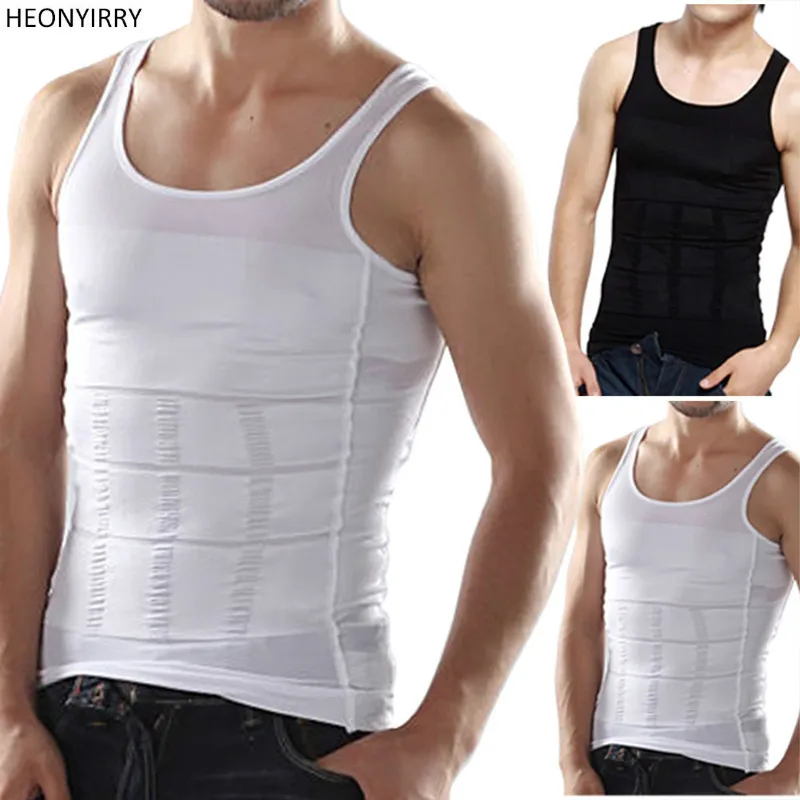 laamei Herren Unterhemd Kompression Shirt Shapewear Bauchweg M/änner Sport Fitness Figurformende Abnehmen Body Shaper Tank Top