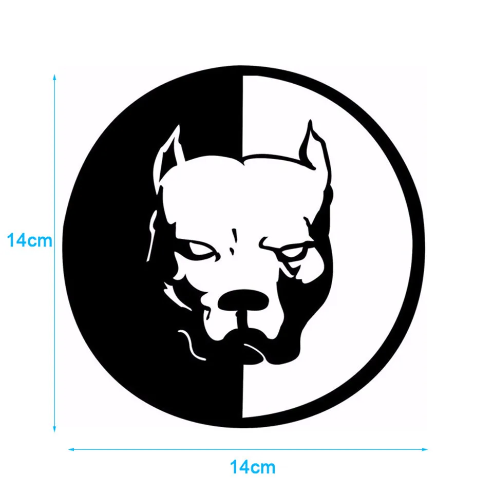 Second Half Price Car Styling Stickers PITBULL Dog Car Stickiers and Decals 1414CM Car Body Window Decorations stickers (2)