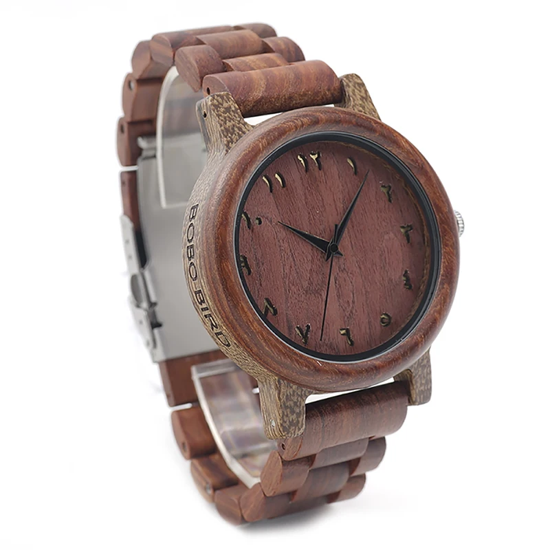 BOBO BIRD LN13 Arabic Digital Men Wooden Wristwatch Top Brand Luxury Fashion Watch Men Accept Drop Ship and Customizatio