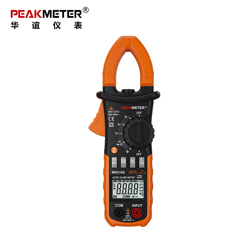 PEAKMETER MS2108 цифровой мультиметр с ЖК дисплеем вольтметр амперметр Омметр