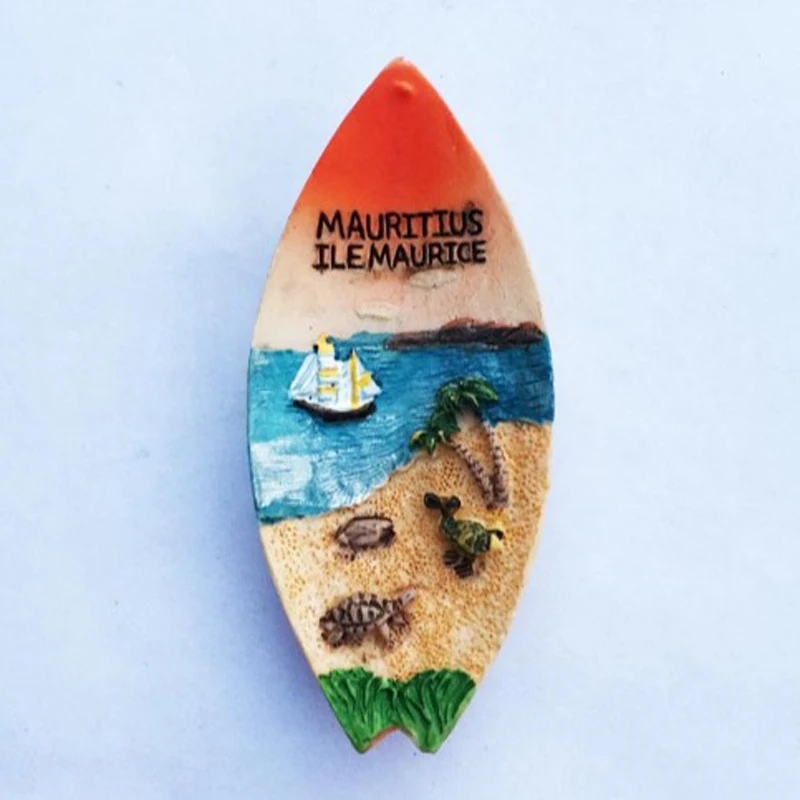 

1 Pcs New Mauritius Fridge Magnets Canoe Shaped Travel Tourist Souvenirs Refrigerator Magnetic Stickers Home Decorations