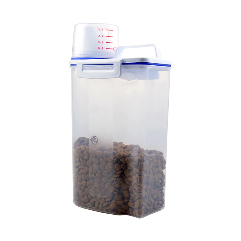 2300ML Larger Capacity Kitchen Storage Bottles Rice Holder Box Cereal Bean Container Sealed Box With Measuring Cup Spice Jar