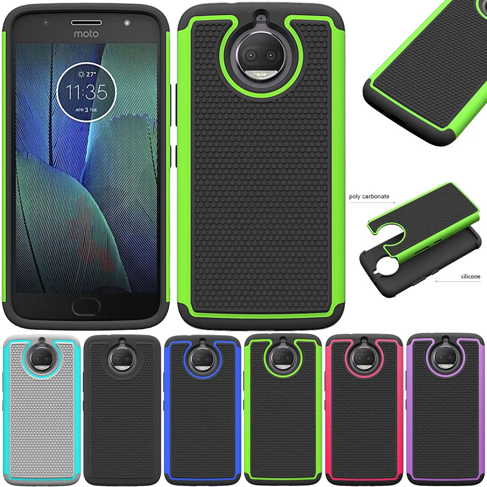 

Anti Drop Hybrid Rugged Case + Screen Protector Soft Silicone & Hard Back Cover For Motorola Moto G5S XT1793 XT1794 XT1792 @