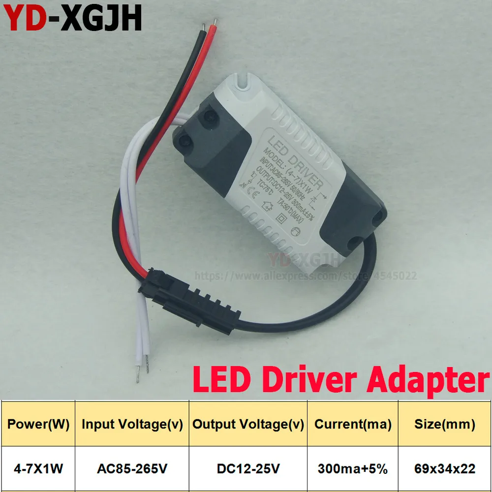 1P 1 3W4 7W12 18W 18 24W 20 36W AC85 265V LED источник питания постоянного тока на выходе 300mA Внешний