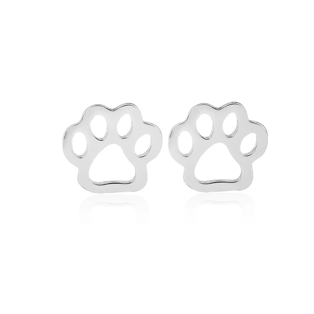 Buy Oly2u Tiny dog paw stud earrings for women Puppy