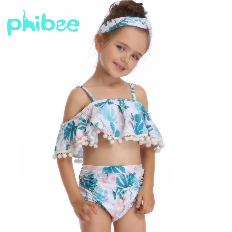 

Phibee Girl Bathing Suits Bikini Swimsuit Fashion Children Baby Clothes Kid Beach Swimwear