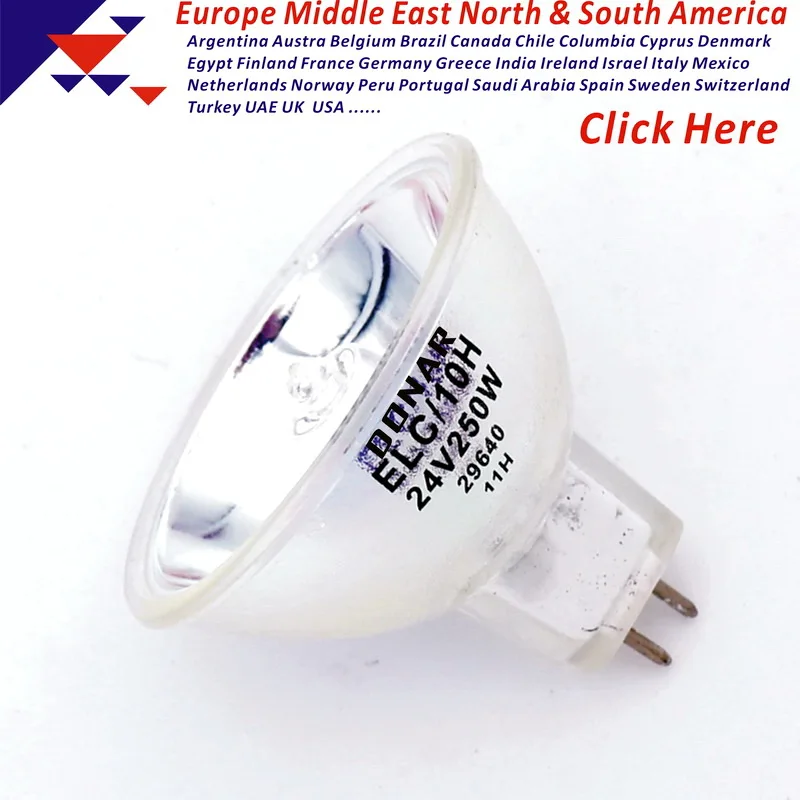

DN-29640 24V 250W ELC/10H ELC-10 ELC-10H 24V250W MR16 GX5.3 long life AV/photo halogen light bulb DJ stage projector lamp