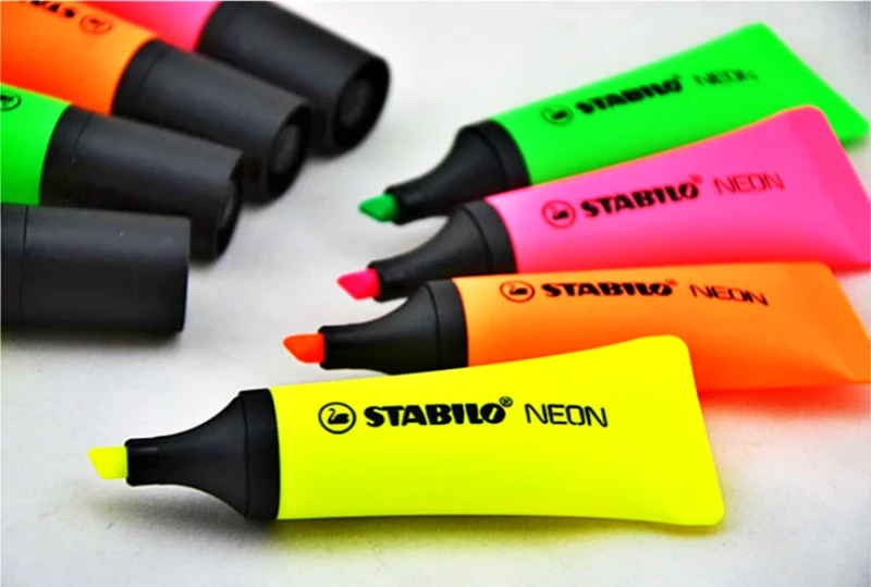 5 цветов/набор STABILO маркерная ручка неоновая 72 косой наконечник зубная паста маркер ручка для студентов школы офисные канцелярские принадлежности