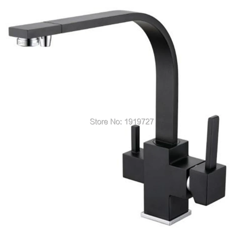 Promotion Wholesale New Osmosis 100 Copper Swivel Square Style Sink Mixer Drinking Water Kitchen Faucet 3