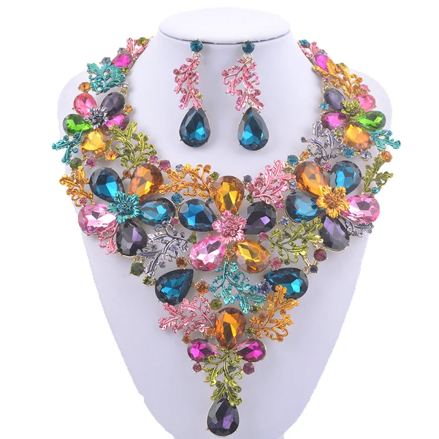 Buy 8 color Bridal Jewelry Set Wedding