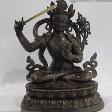 Xd 003120 Тибет Буддизм Чистая Медь Бронзовый Манджушри Бодхисаттвы Гуань Инь Гуань Инь Будда