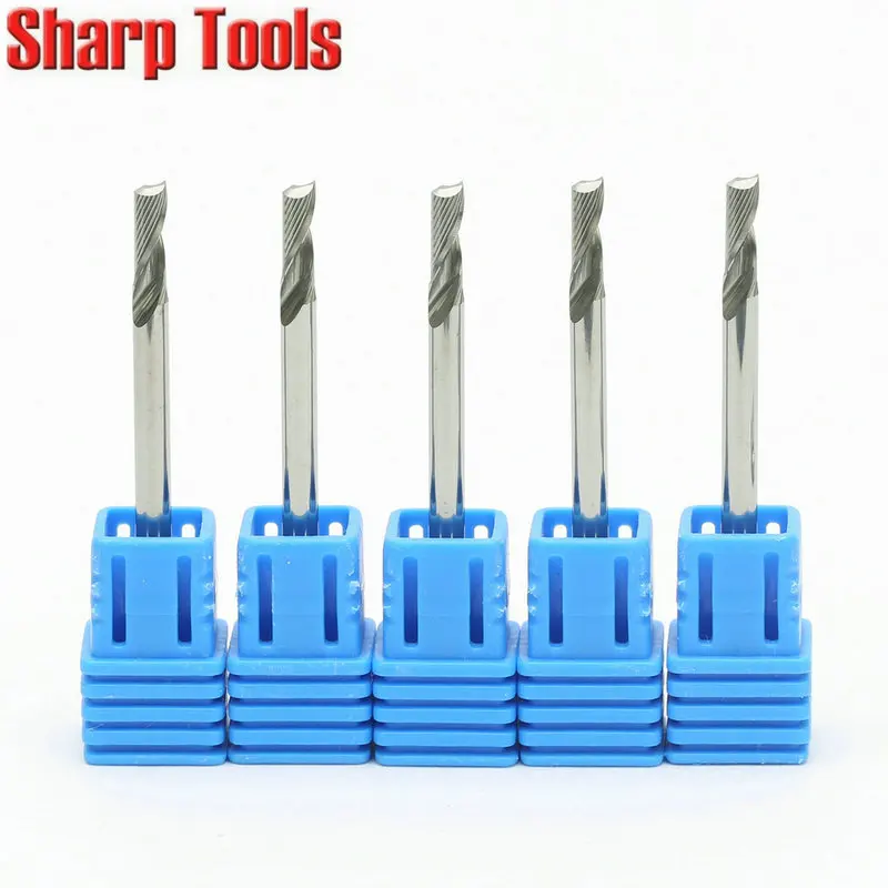 1 flute end mill carbide milling cutter cnc router bit
