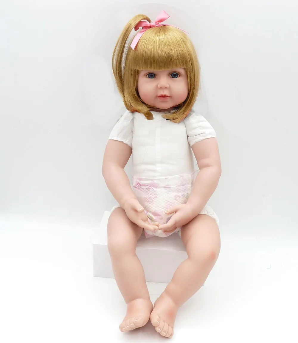 2" Силиконовые младенец получивший новую жизнь Baby Doll игрушечные лошадки 60 см принцесса девушка как живой Bebes reborn обувь для девочек Brinquedos l. ol. Кукла подарки