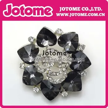 

2017 Glamourous Heart-shaped Crystal Flower Rhinestone Women Brooches For Prom Dresses