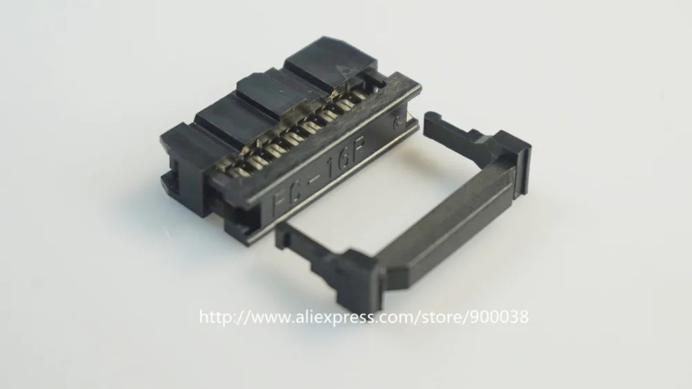 

10 Pcs 0.100" 2.54mm 16 Pin dual Row IDC Connector 2 rows 16 position Rectangular Female Socket Receptacle Ribbon Cable FC-16